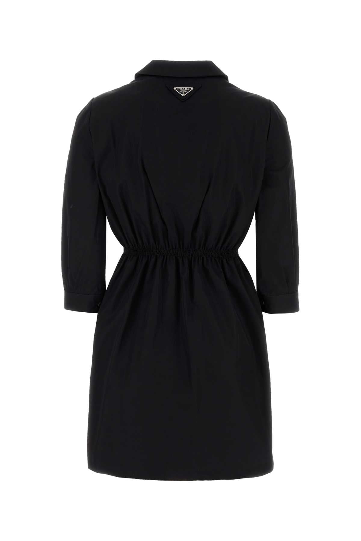 Black Poplin Shirt Dress Nero Abiti