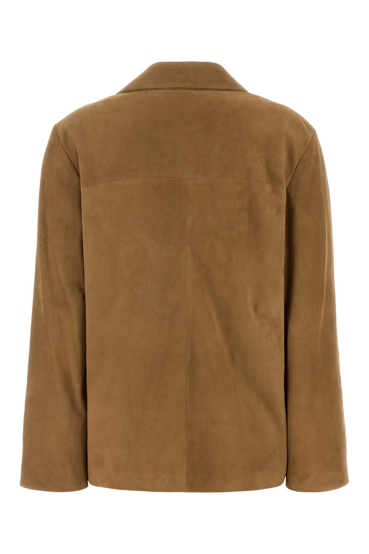 Beige Suede Jacket Tabac Camicie