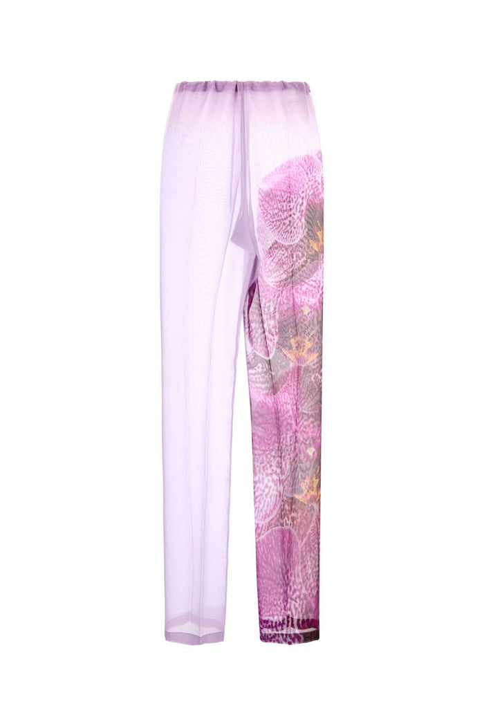Lilac Crepe Pachas Pant Fuchsia Exterior: Polyester Pantaloni