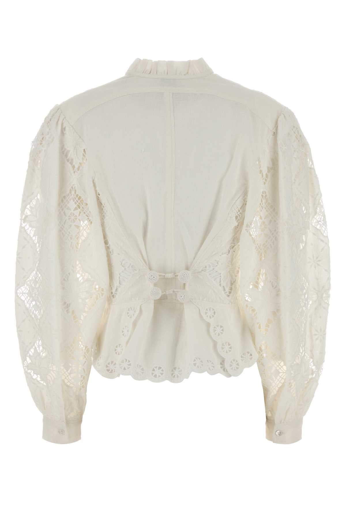 White Exterior: Cotton Linen Camicie