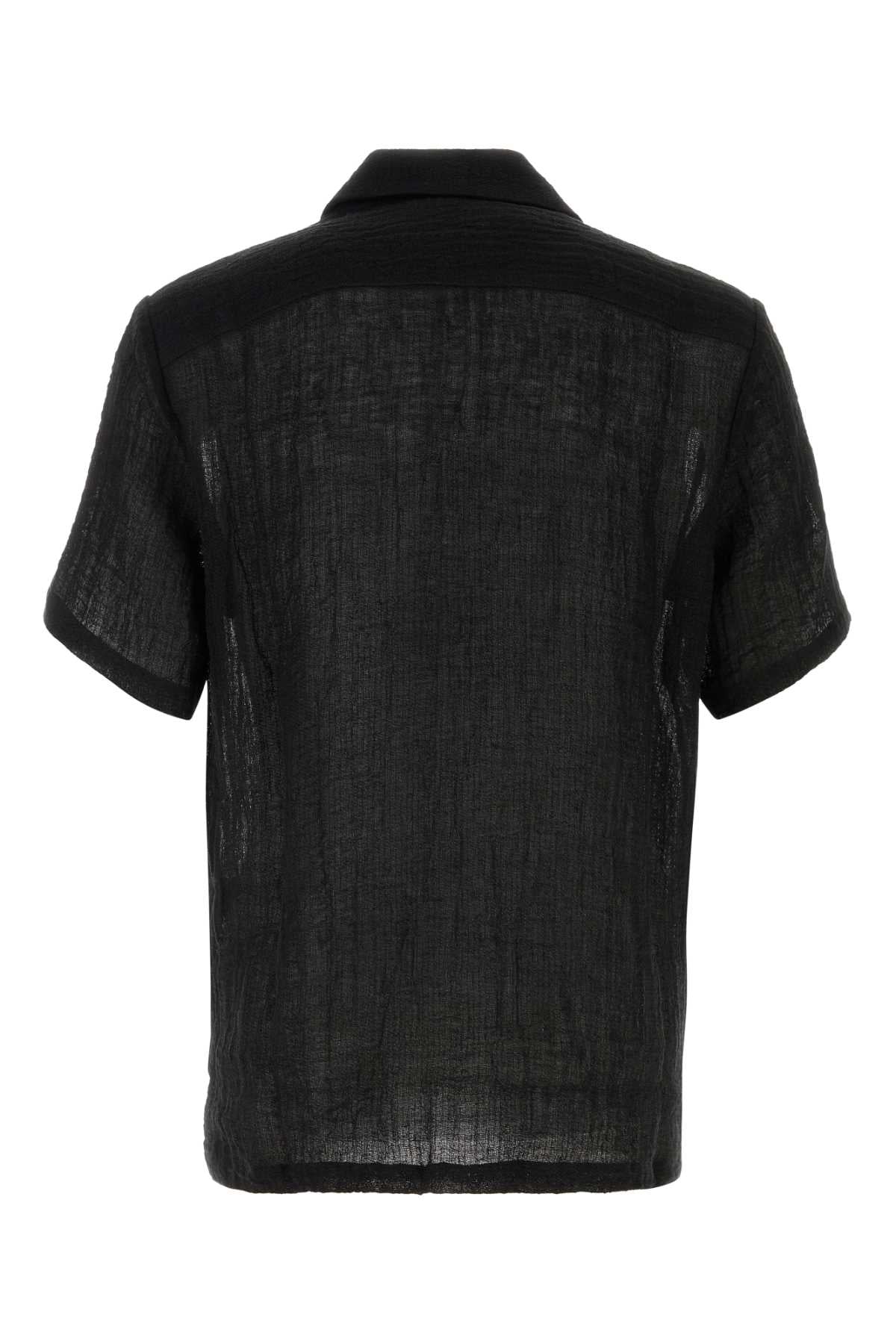 Black Linen Shirt Exterior: Maglie