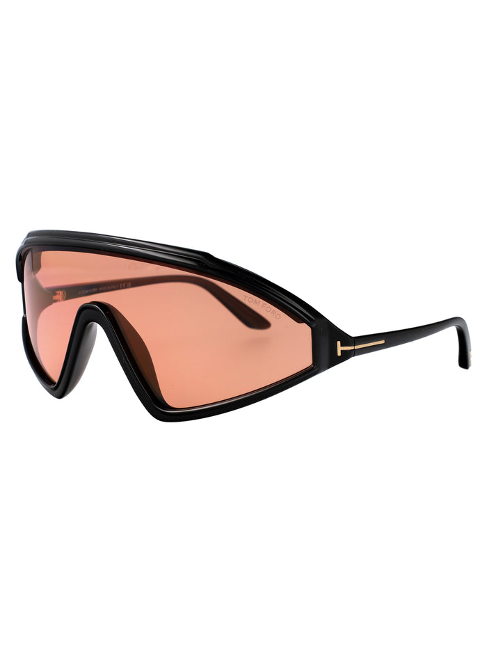 Lorna 01e Nero Lucido / Marrone Acetate Sunglasses