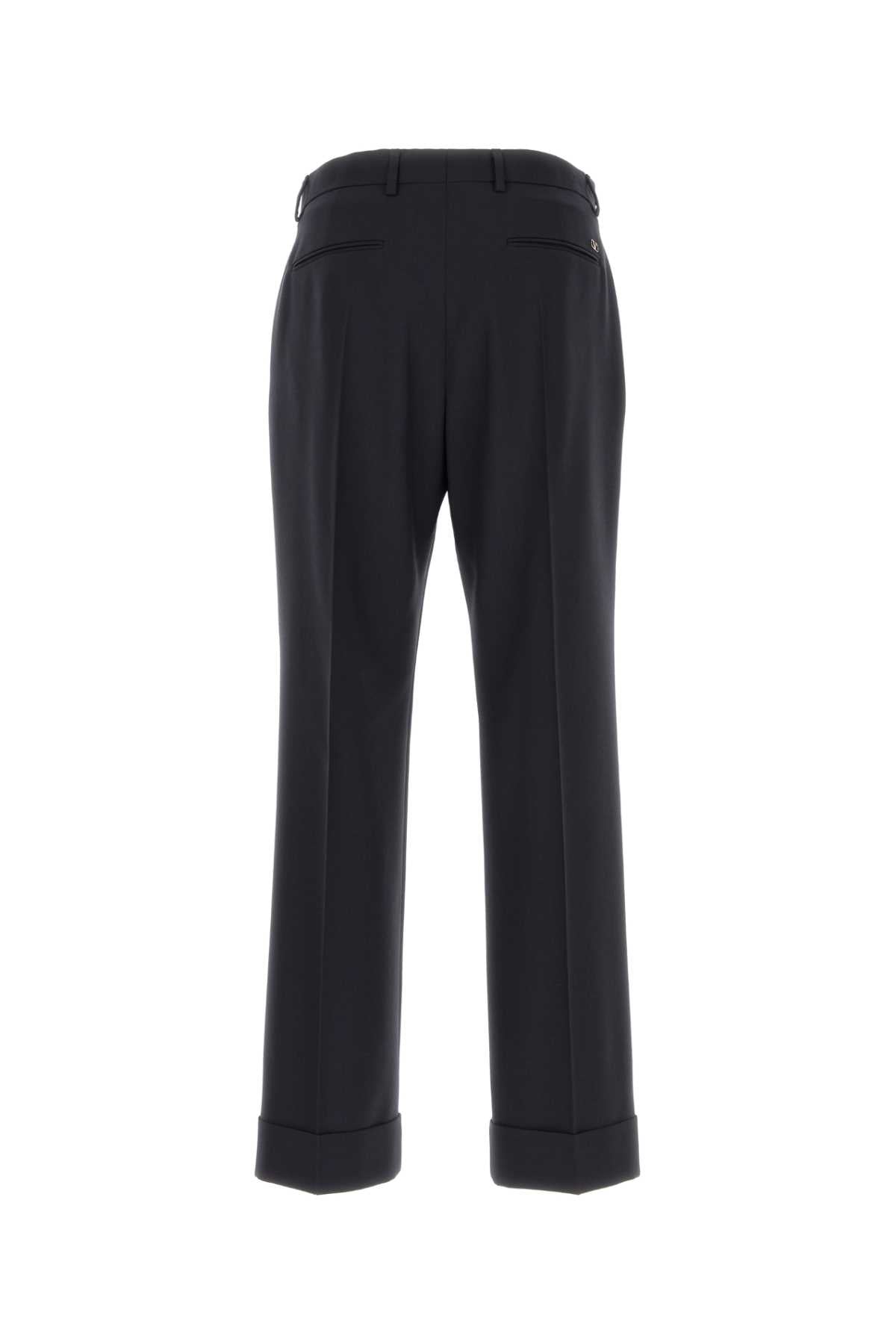 Navy Blue Wool Pant Virgin Pantaloni