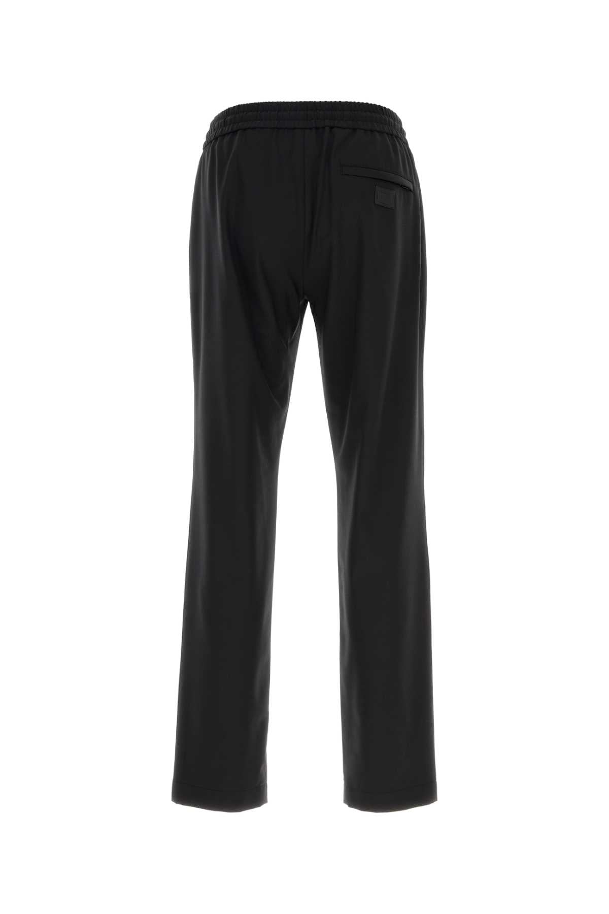 Black Stretch Wool Blend Pant Nero Pantaloni