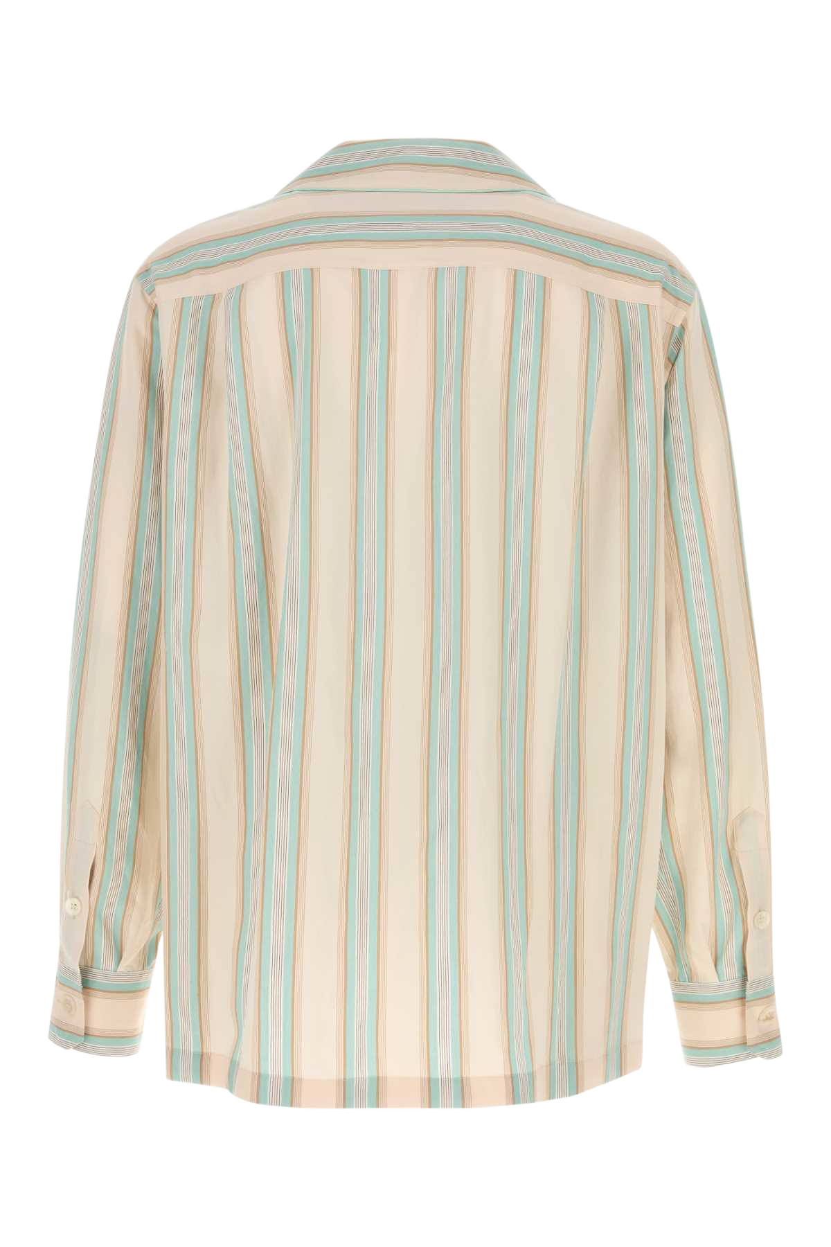 Embroidered Jersey Shirt Rigato Exterior: Viscose Nylon Silk Camicie