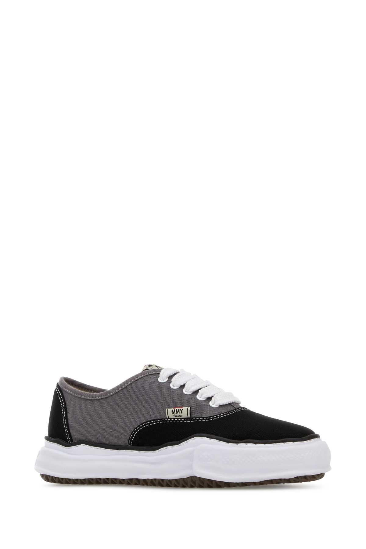 Two-Tone Canvas Sneakers Blkgry