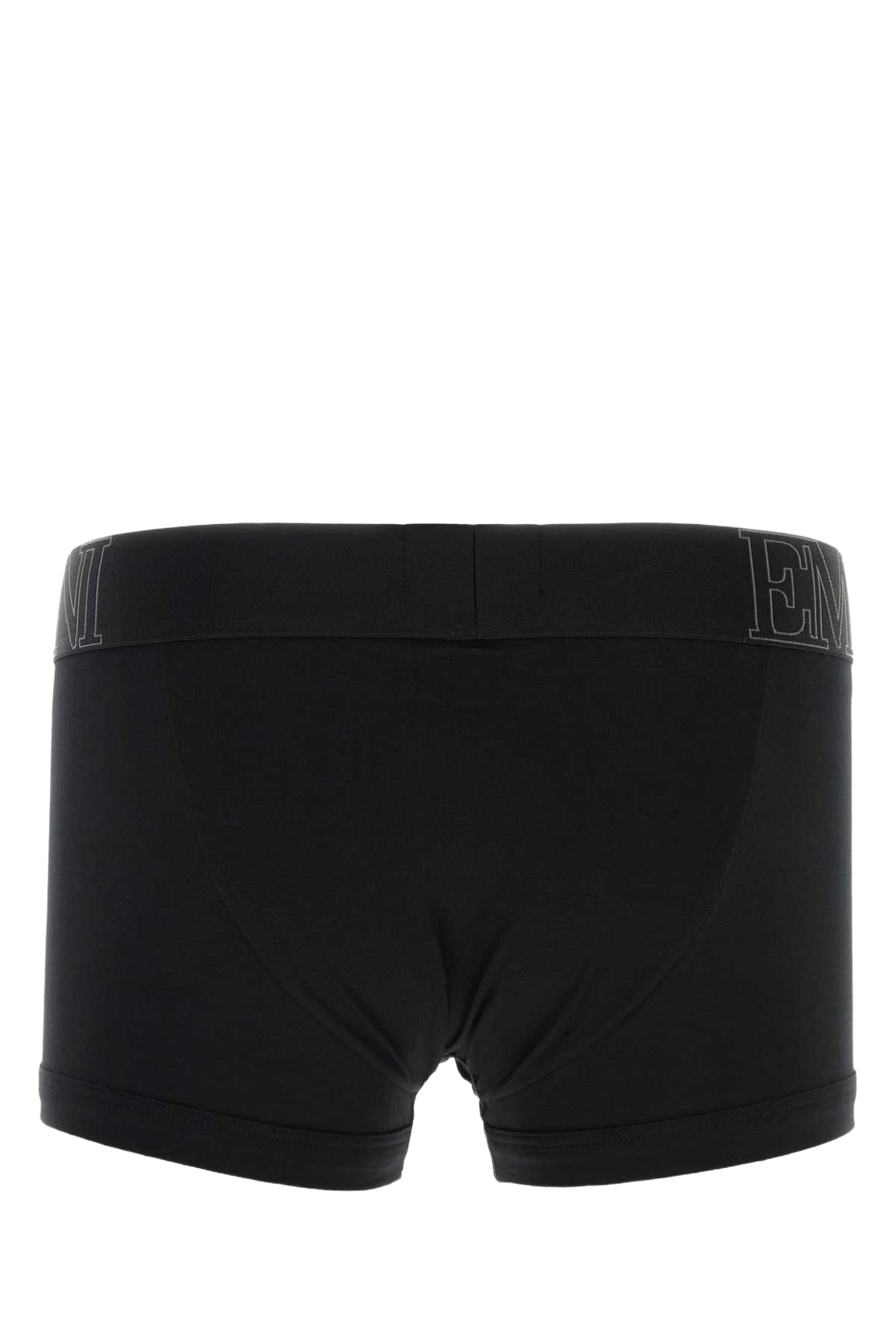 Black Stretch Cotton Boxer Exterior: Elastane Intimo