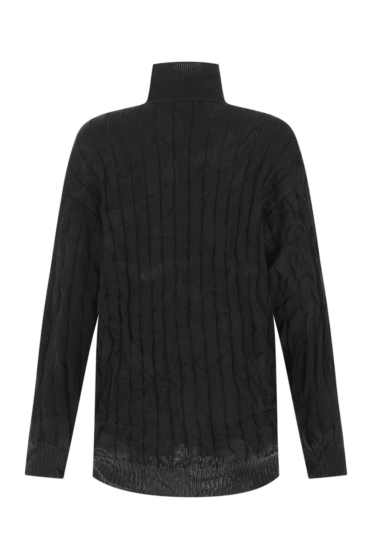 Black Silk Blend Oversize Sweater 0100 Exterior: Lycra Maglieria