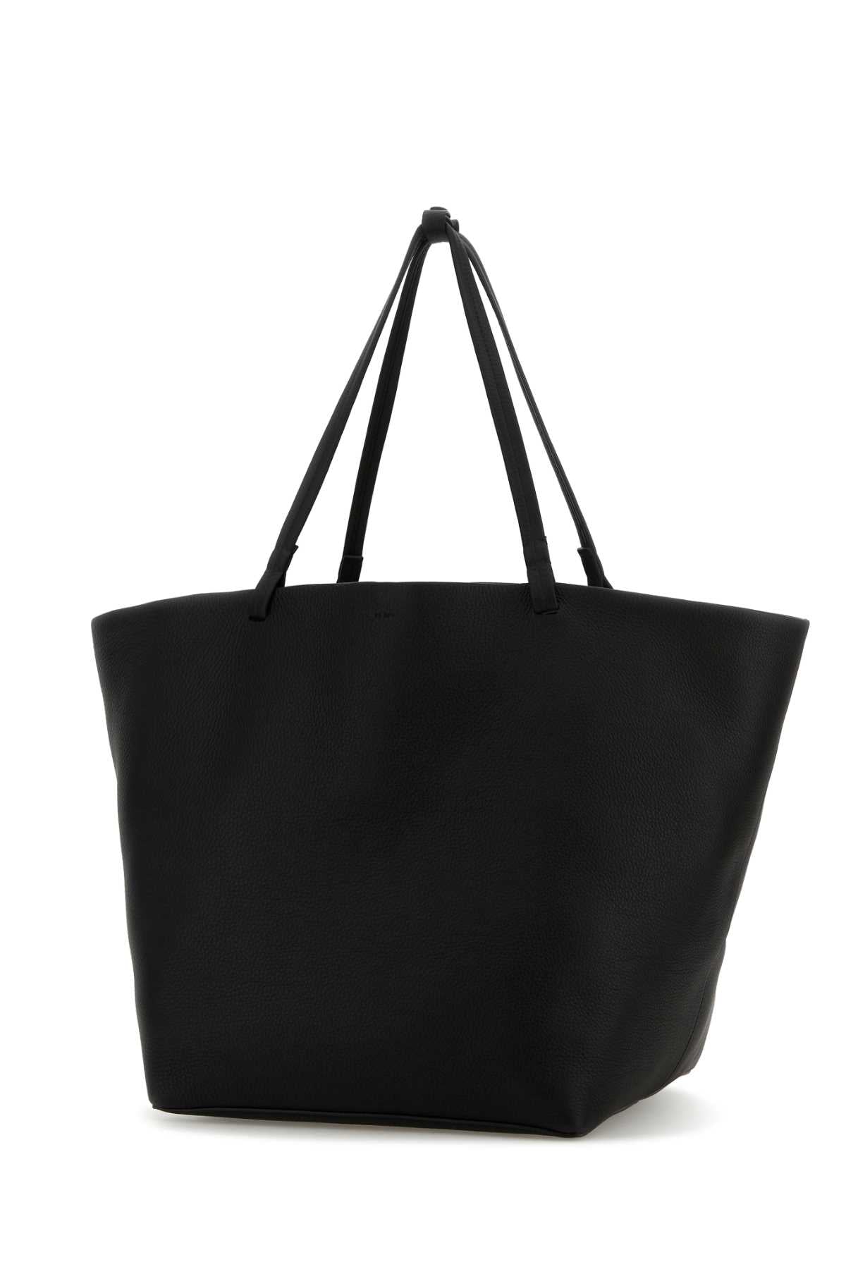 Slate Leather Park Tote Xl Shopping Bag Blackans Borse A Mano