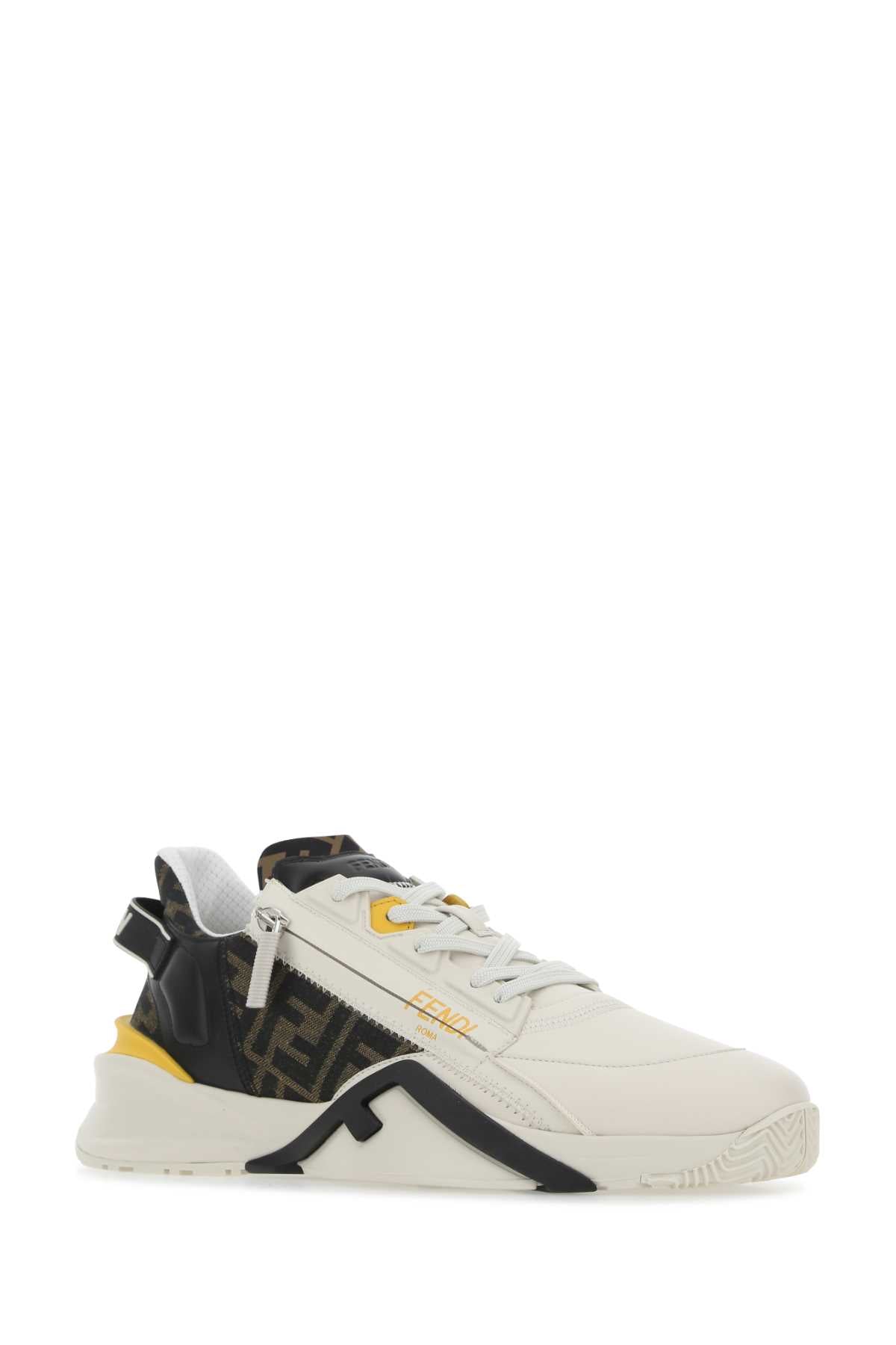 Multicolor Leather And Fabric Flow Sneakers F1hgr Vit+pa