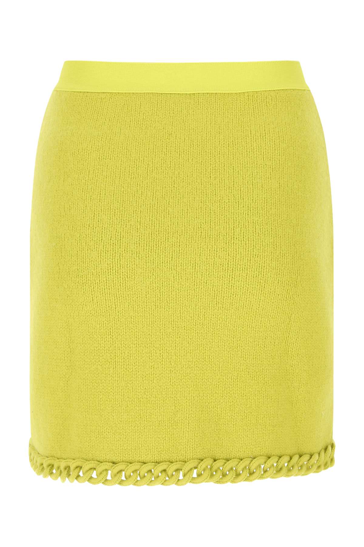 Acid Green Wool Mini Skirt 7275 Exterior: Gonne