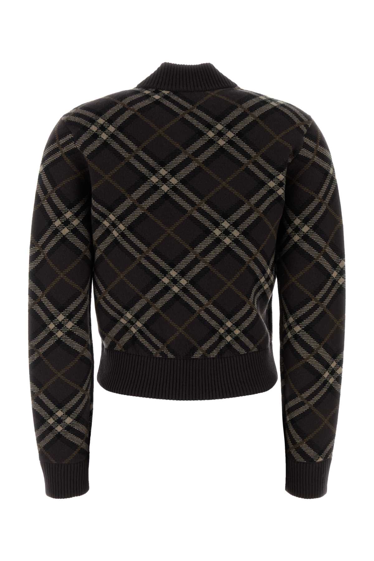 Embroidered Stretch Wool Blend Cardigan Truffleipcheck Maglieria