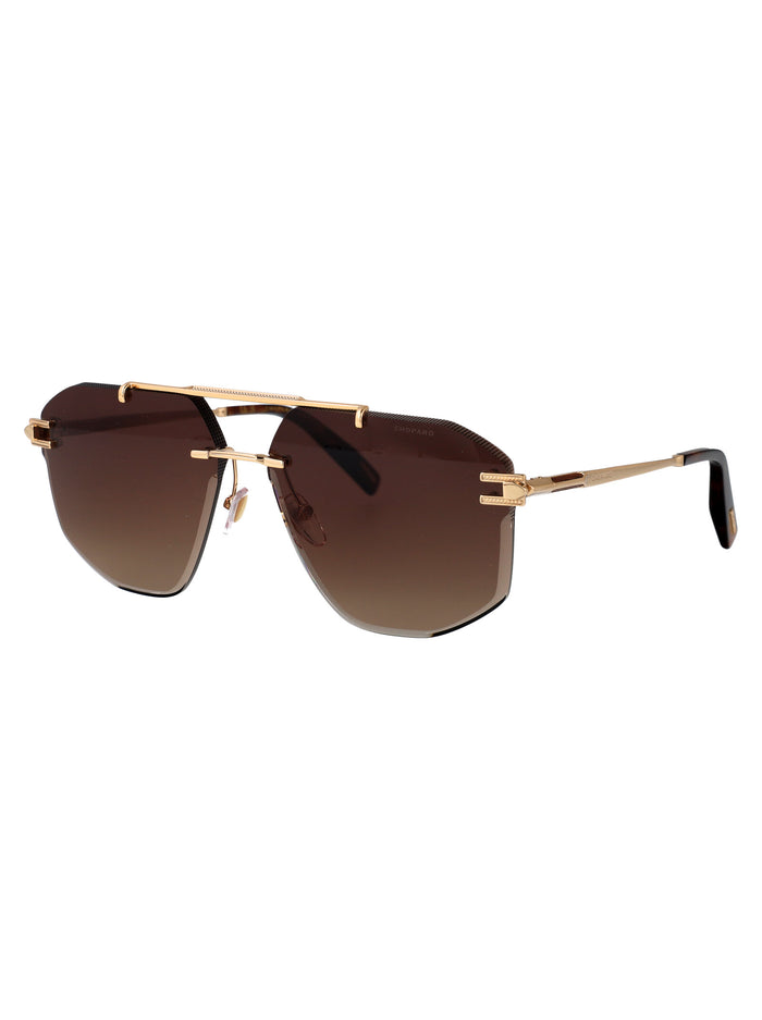 Schl23 0300 Oro Rose' Lucido Metal Sunglasses