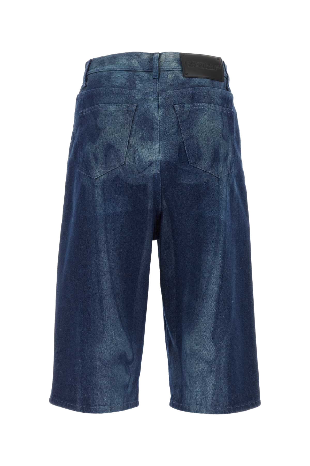 Denim Bermuda Shorts Blue Exterior: Cotton