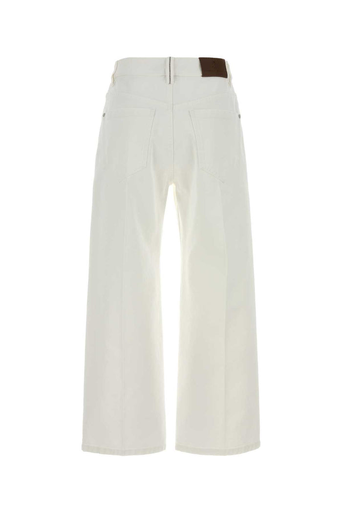 White Denim Jeans C600 Exterior: Cotton Pantaloni
