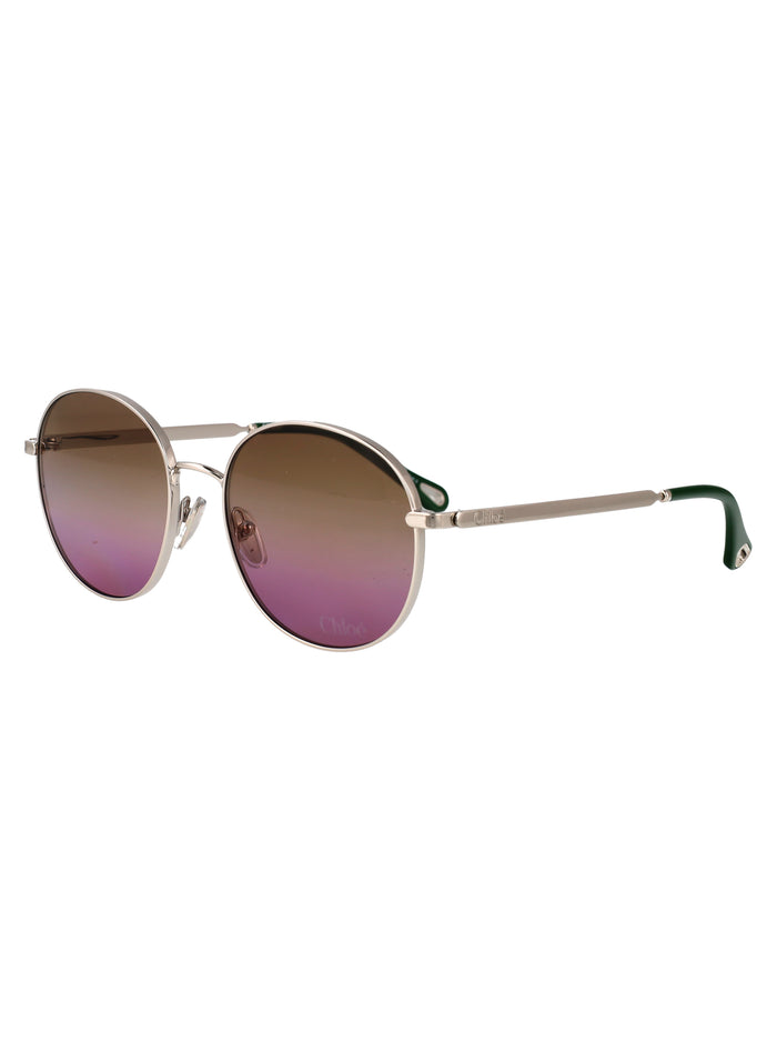 Ch0325s Silver-silver-green Metal Sunglasses