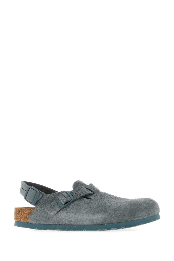 Powder Blue Suede Tokyo Slippers Basalt Grey