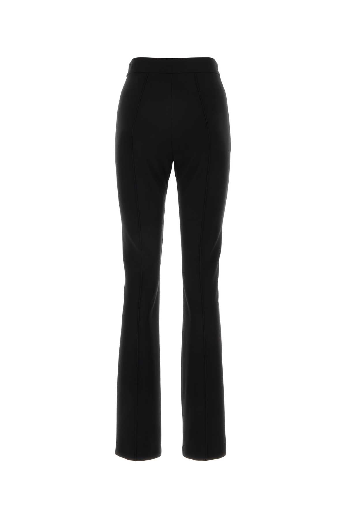 Black Viscose Blend Lari Pant 001 Pantaloni