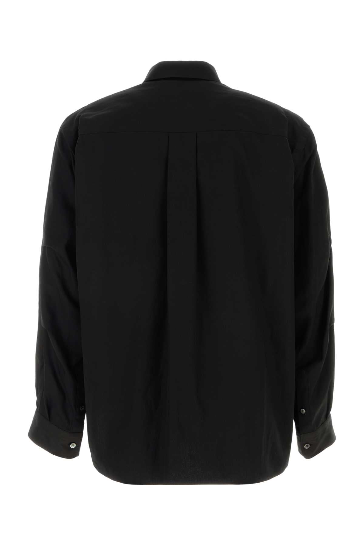 Black Poplin And Oxford Shirt Cotton Camicie