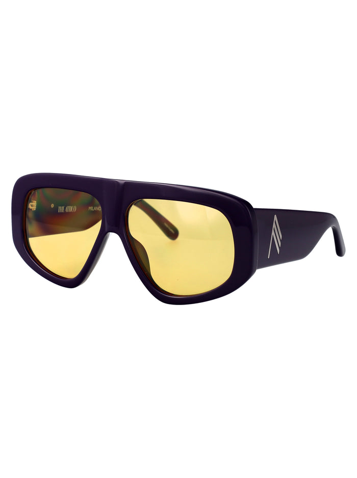 Attico57c2sun Purple/silver/yellow Acetate Sunglasses