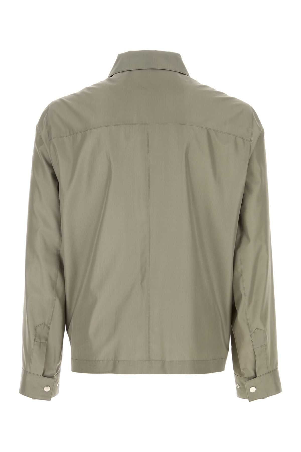 Grey Silk Blend Jacket C965 Exterior: Polyurethane Giubbini