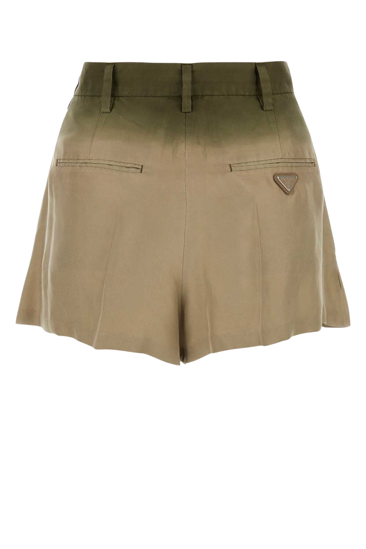 Sage Green Silk Shorts Corda Exterior