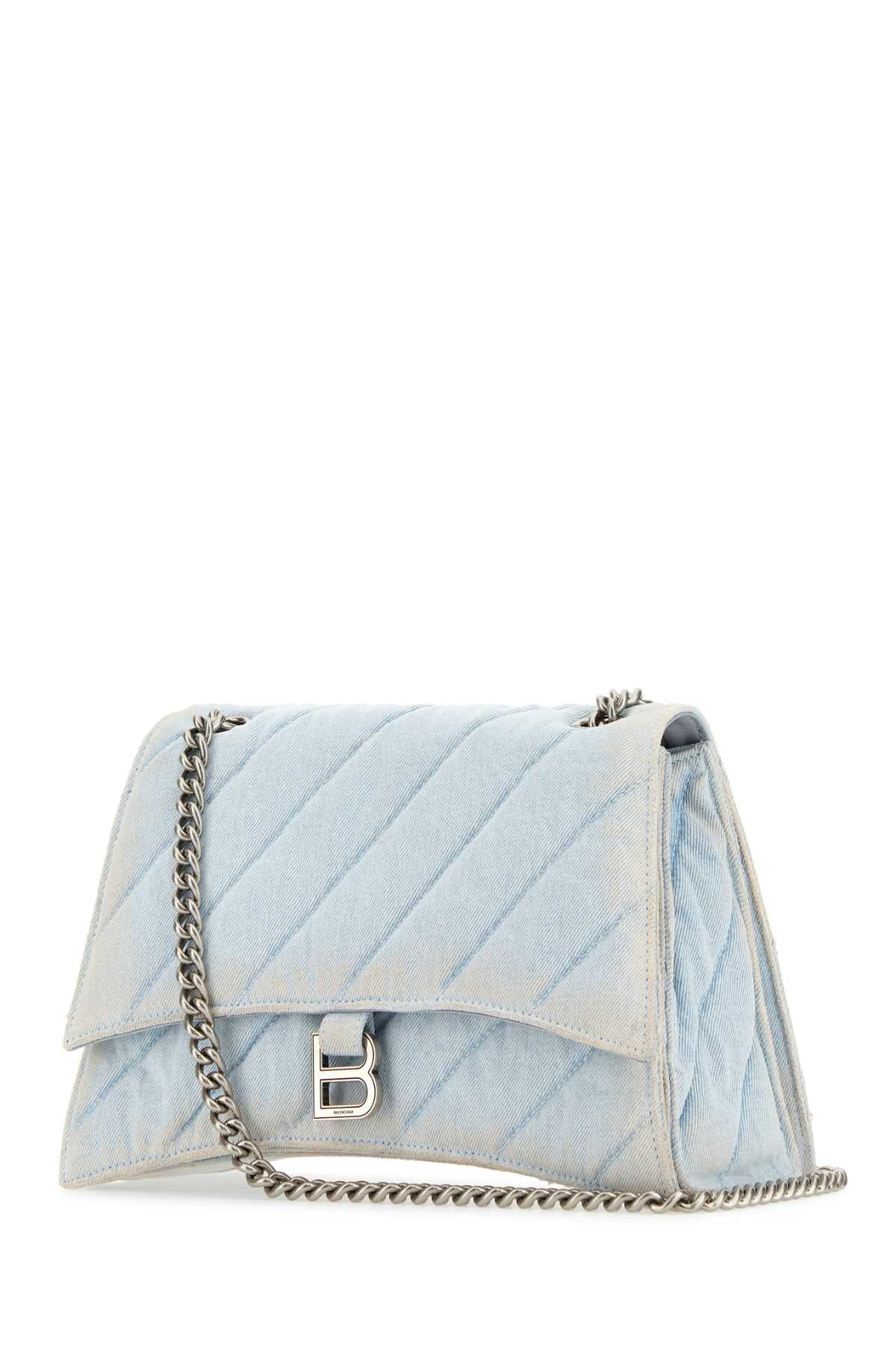 Light-Blue Denim Crush M Shoulder Bag 4651 Borse A Tracolla