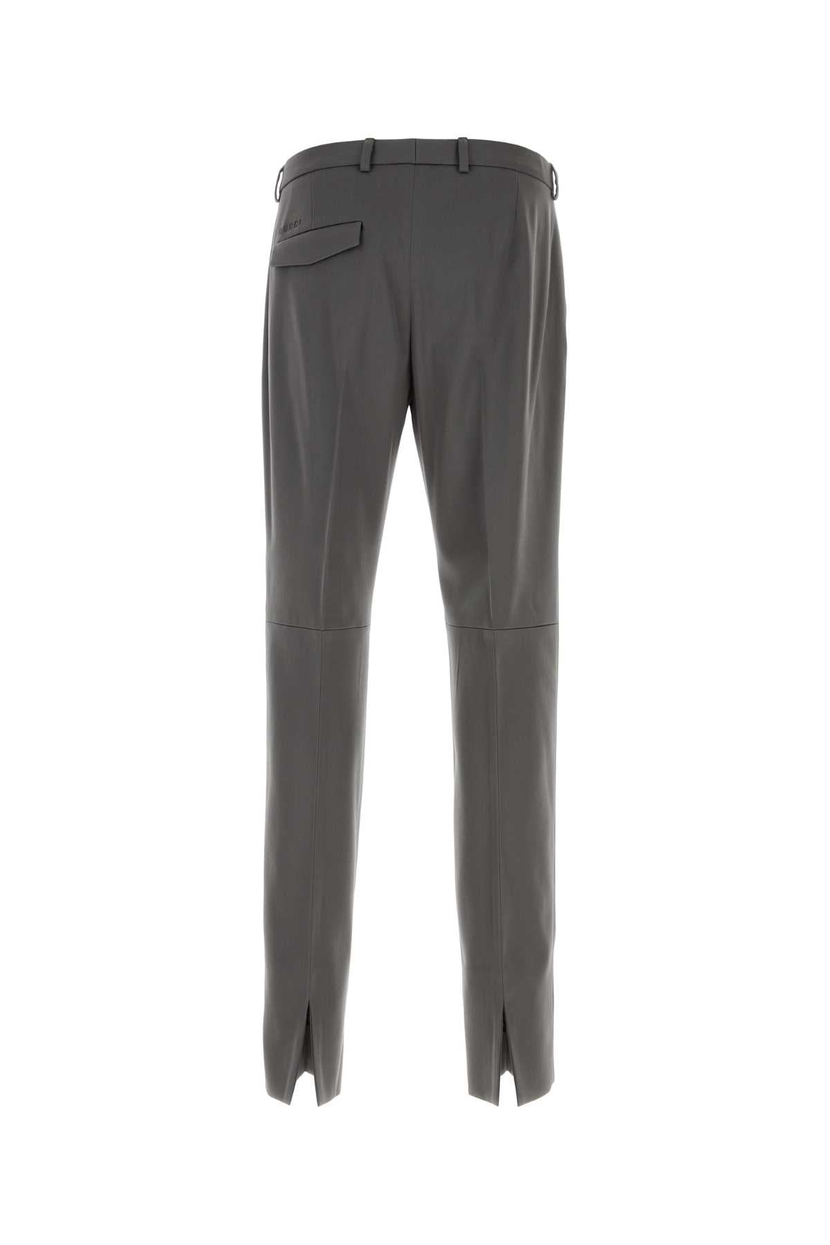 Grey Stretch Wool Pant Exterior: Elastane Pantaloni