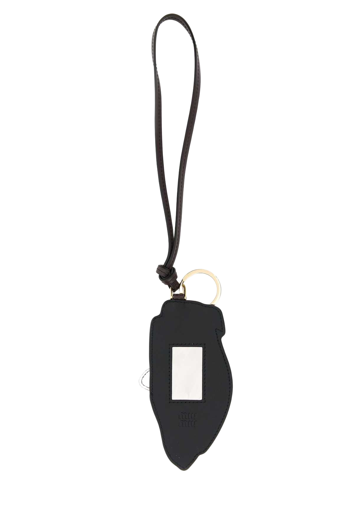 Multicolor Leather Keyring Cognacbianco Vitello Portachiavi