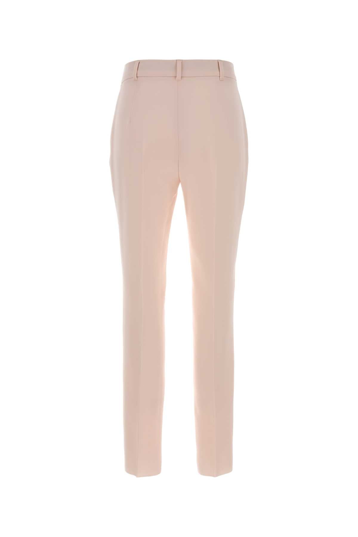 Pastel Pink Crepe Jerta Pant Rosa Pantaloni