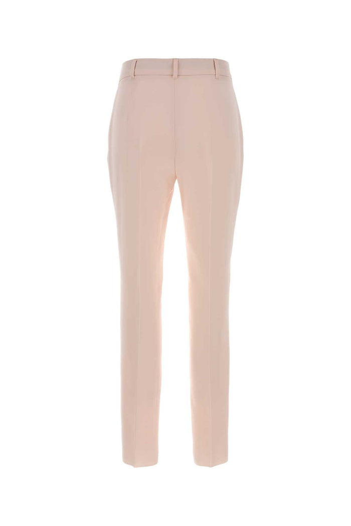 Pastel Pink Crepe Jerta Pant Rosa Pantaloni