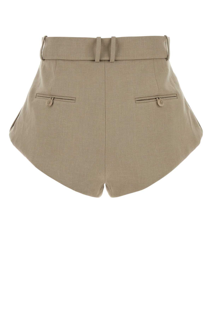 Beige Exterior: Linen Nylon Short