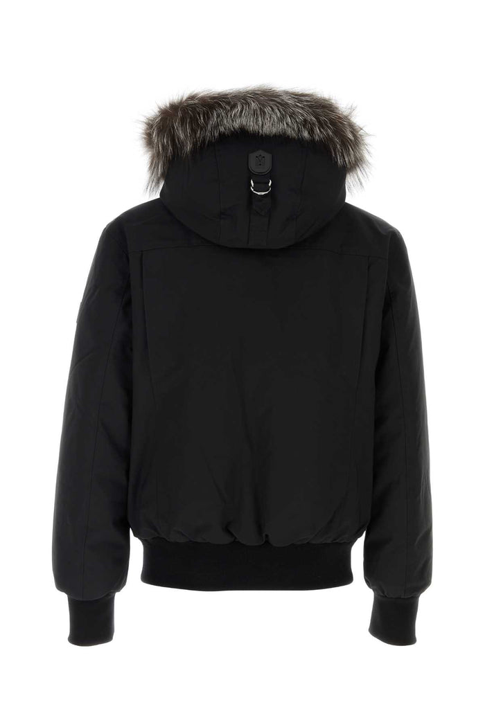 Black Nylon Blend Dixon-X Down Jacket Blacksilver Piumini