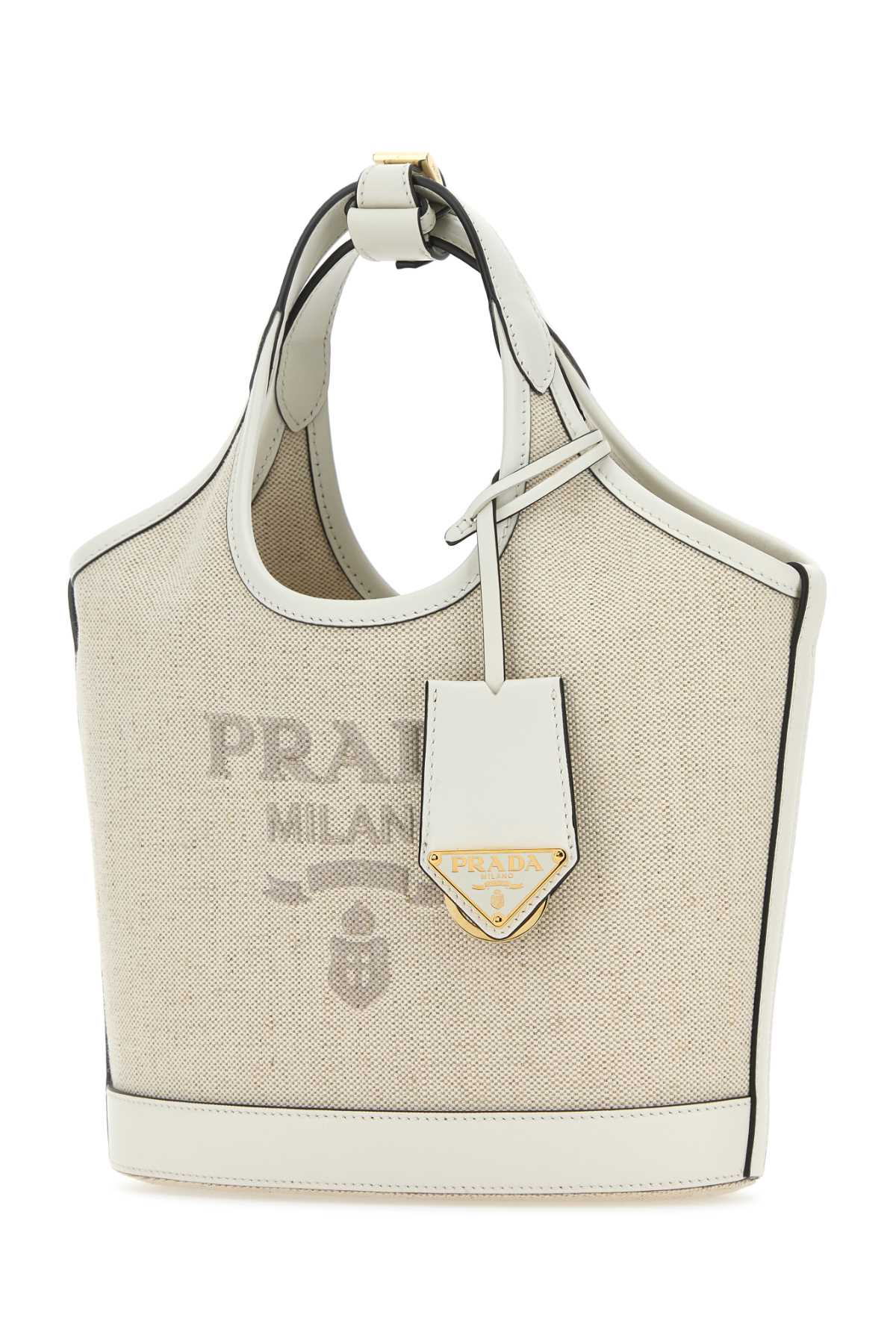 Sand Canvas Handbag Naturalebianco Borse A Mano