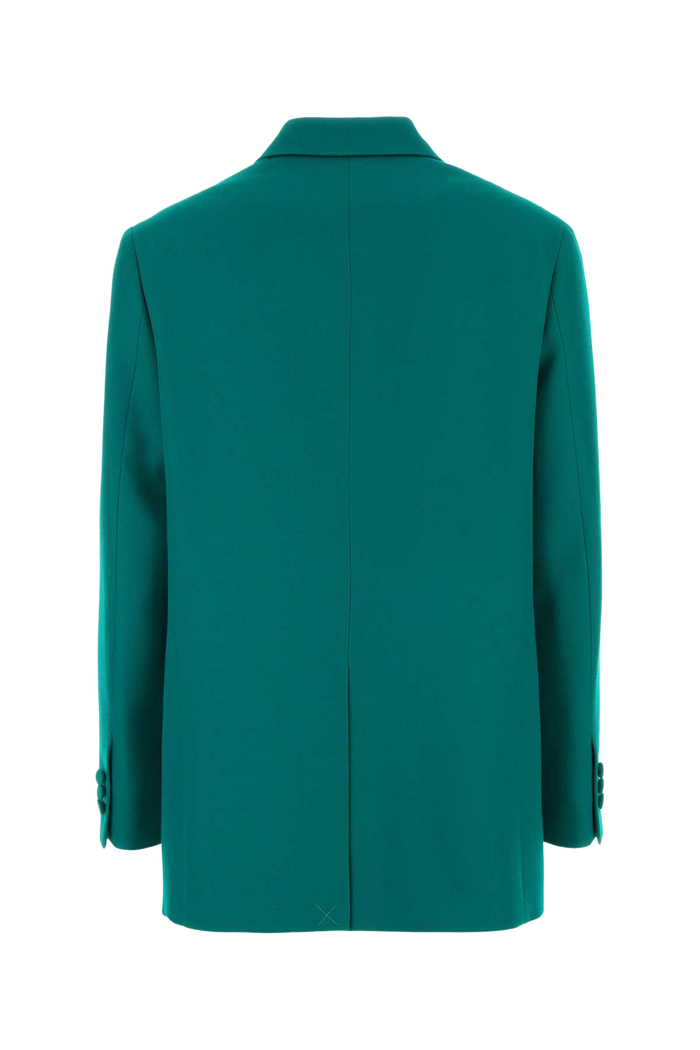 Turquoise Grain De Poudre Blazer Giada-26 Wv+vi+nr4bott:madreper Giacche E Gilet