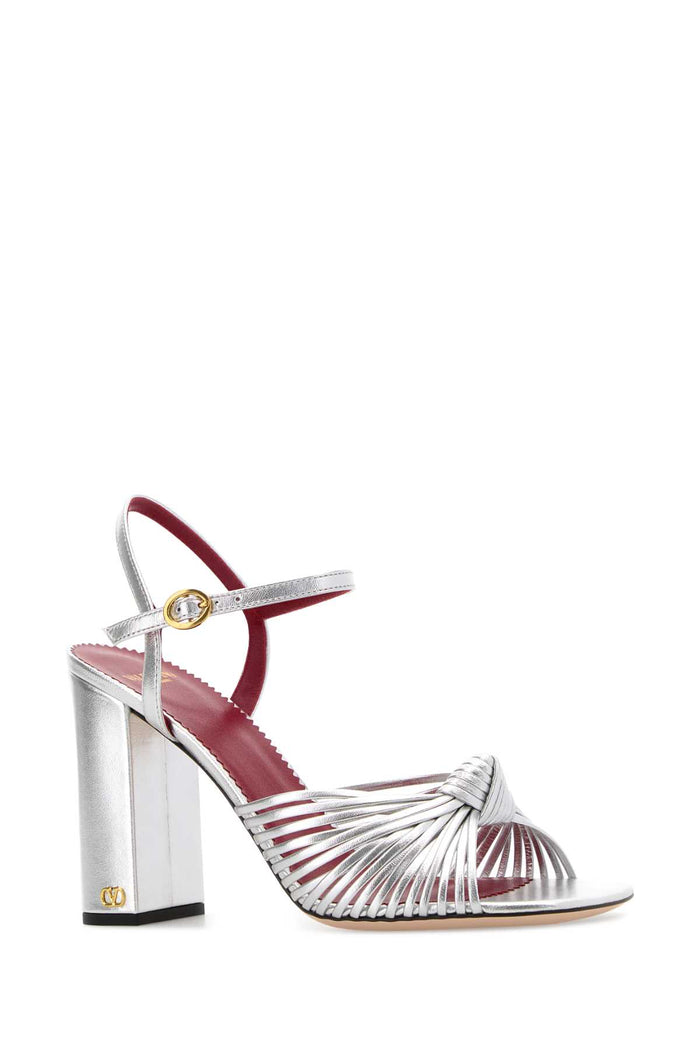 Silver Leather Annet Sandals Argento Sandali