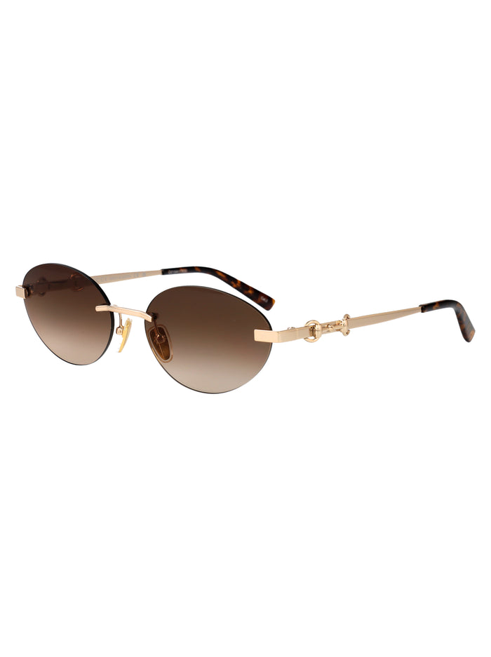 Gg2051s Gold-gold-brown Metal Sunglasses