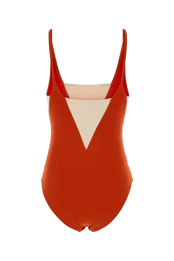 Coral Stretch Nylon Entrevue Swimsuit Rooibos/percale Exterior: Elastane Costumi Da Bagno