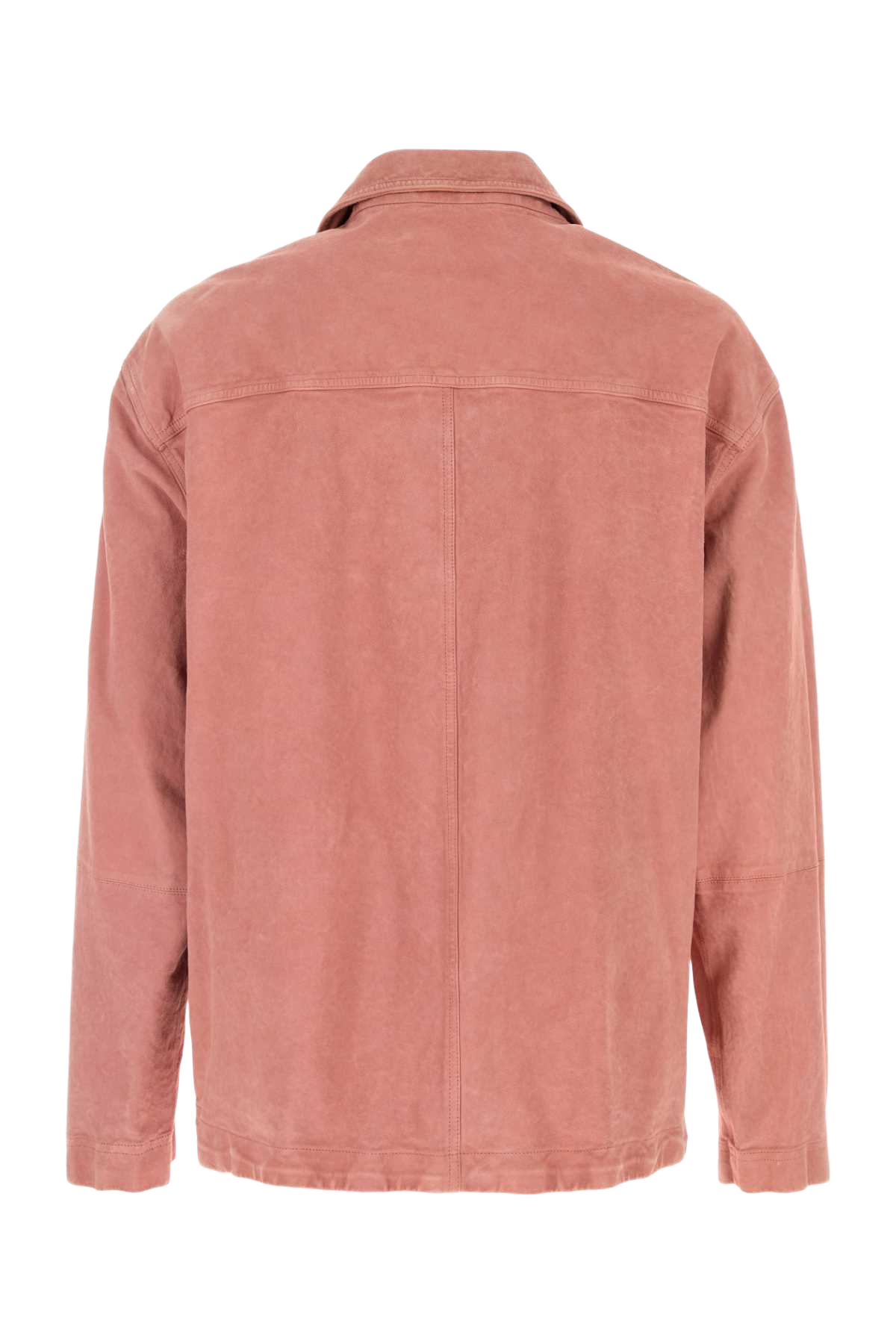 Pink Suede Shirt Chalkmauve Exterior: Ovine Leather Camicie