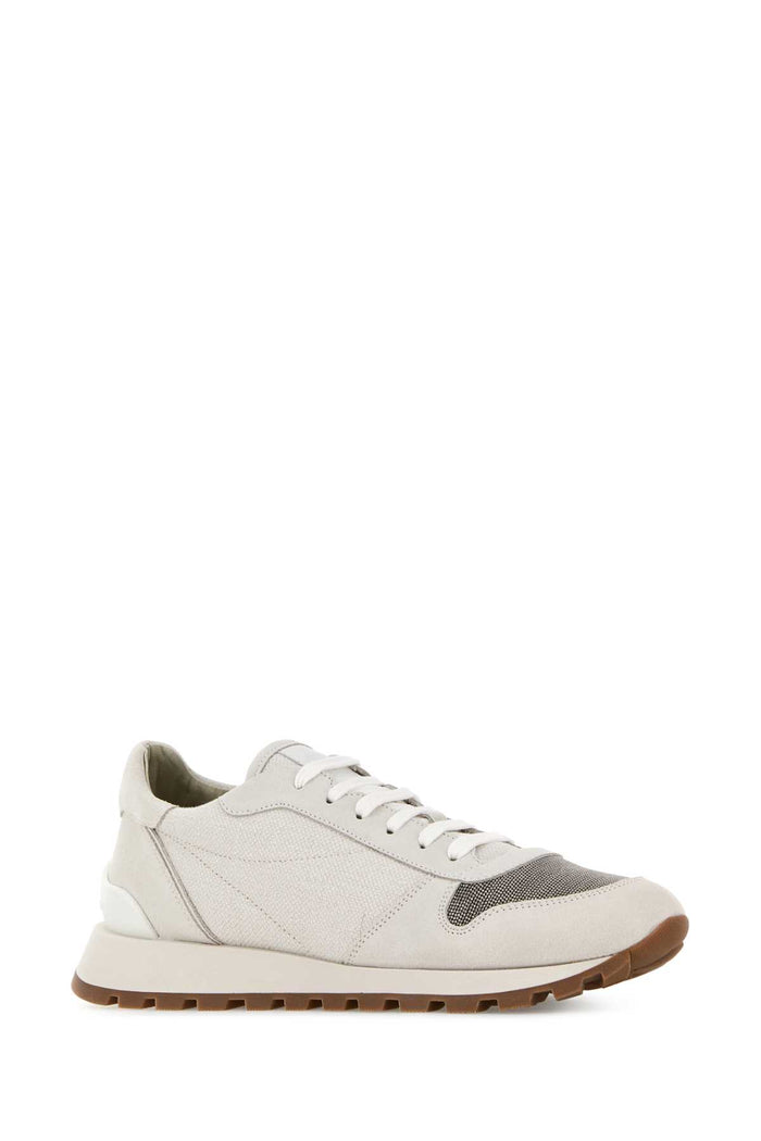 Light Grey Fabric Sneakers C209