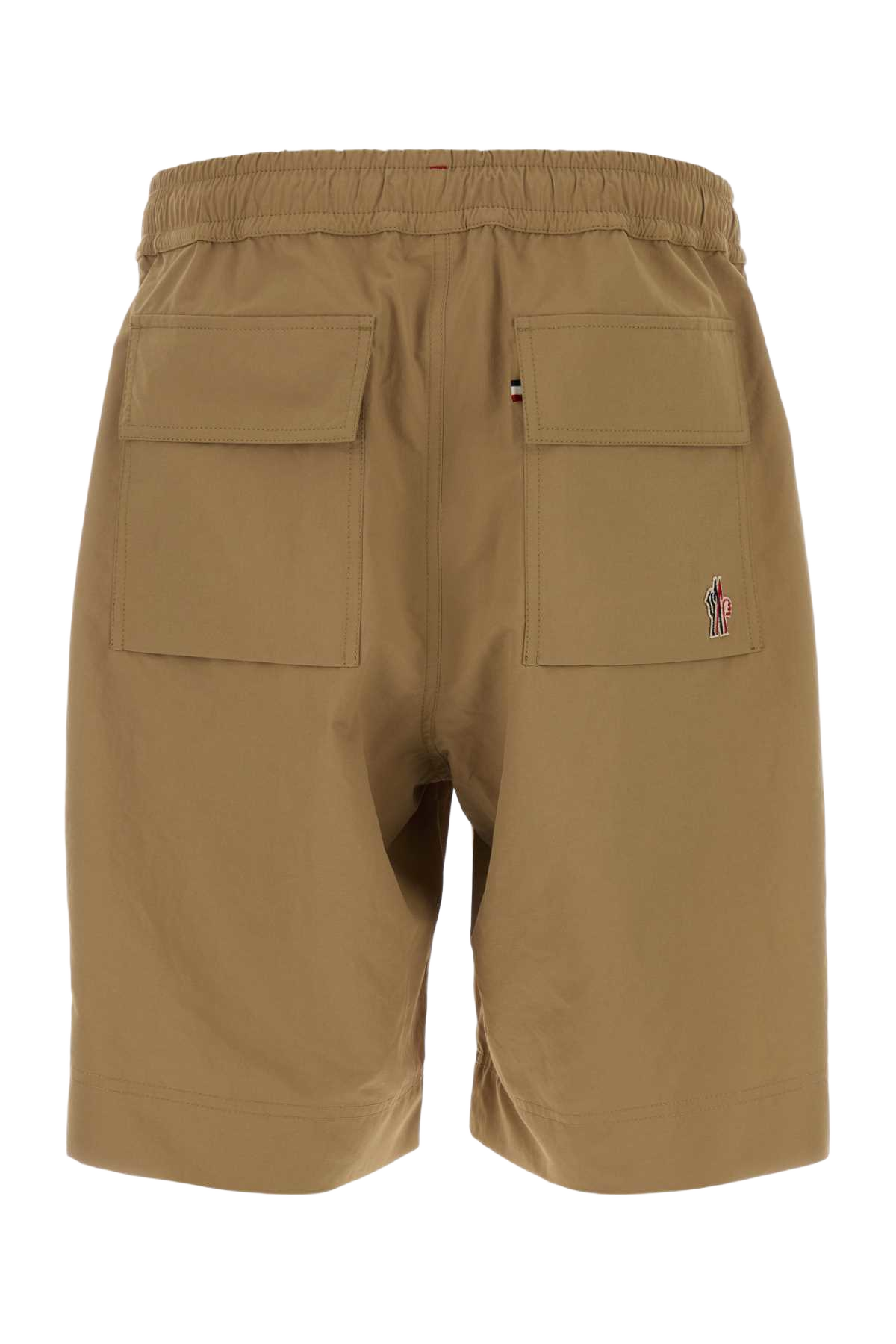 Beige Polyester Bermuda Shorts 23l Base Fabric