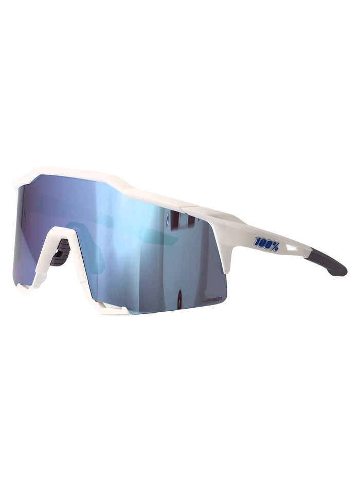 Speedcraft Matte White - Hiper Blue Multilayer Mirror Lens Acetate Sunglasses