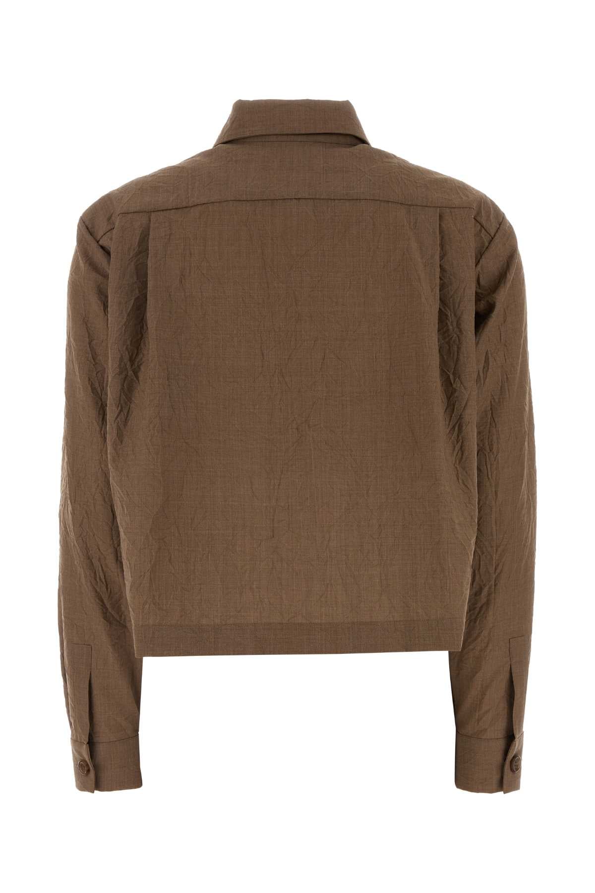 Biscuit Wool Ricordo Shirt Nocciola Exterior: Virgin Camicie