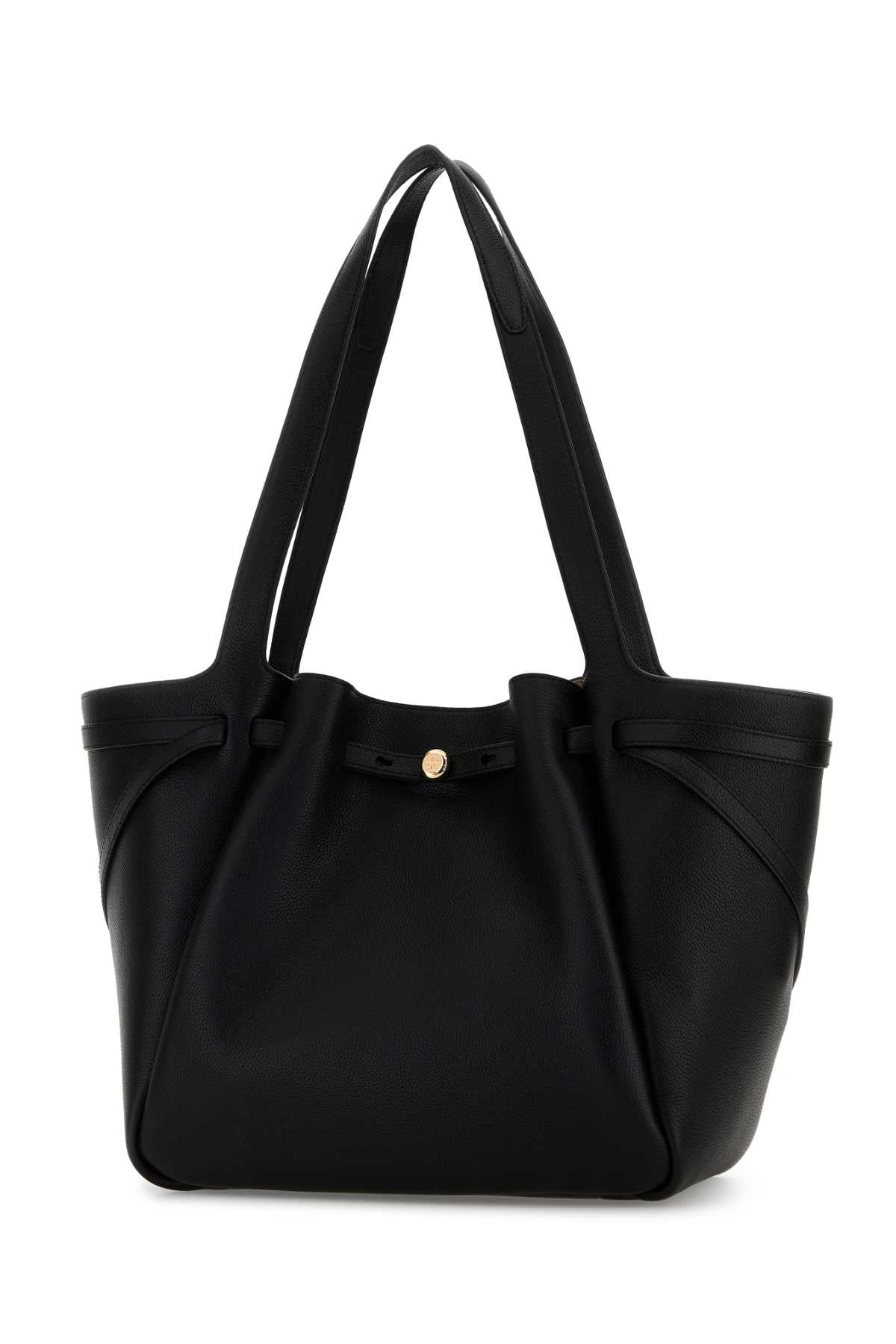 Black Leather Romy Shopping Bag 001 Borse A Mano