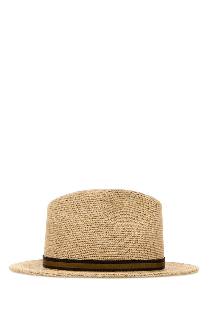Straw Argentina Hat Naturalecintaarighecafro/lenticchia Exterior: Cappelli