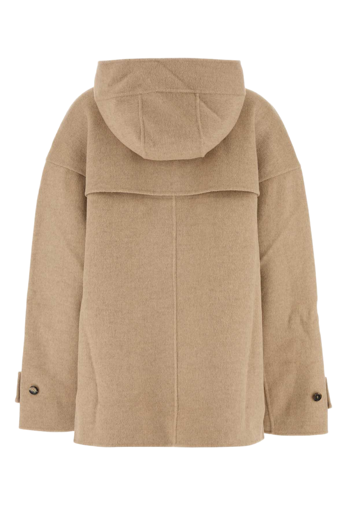 Beige Wool Coat Claymelange Exterior: Cappotti