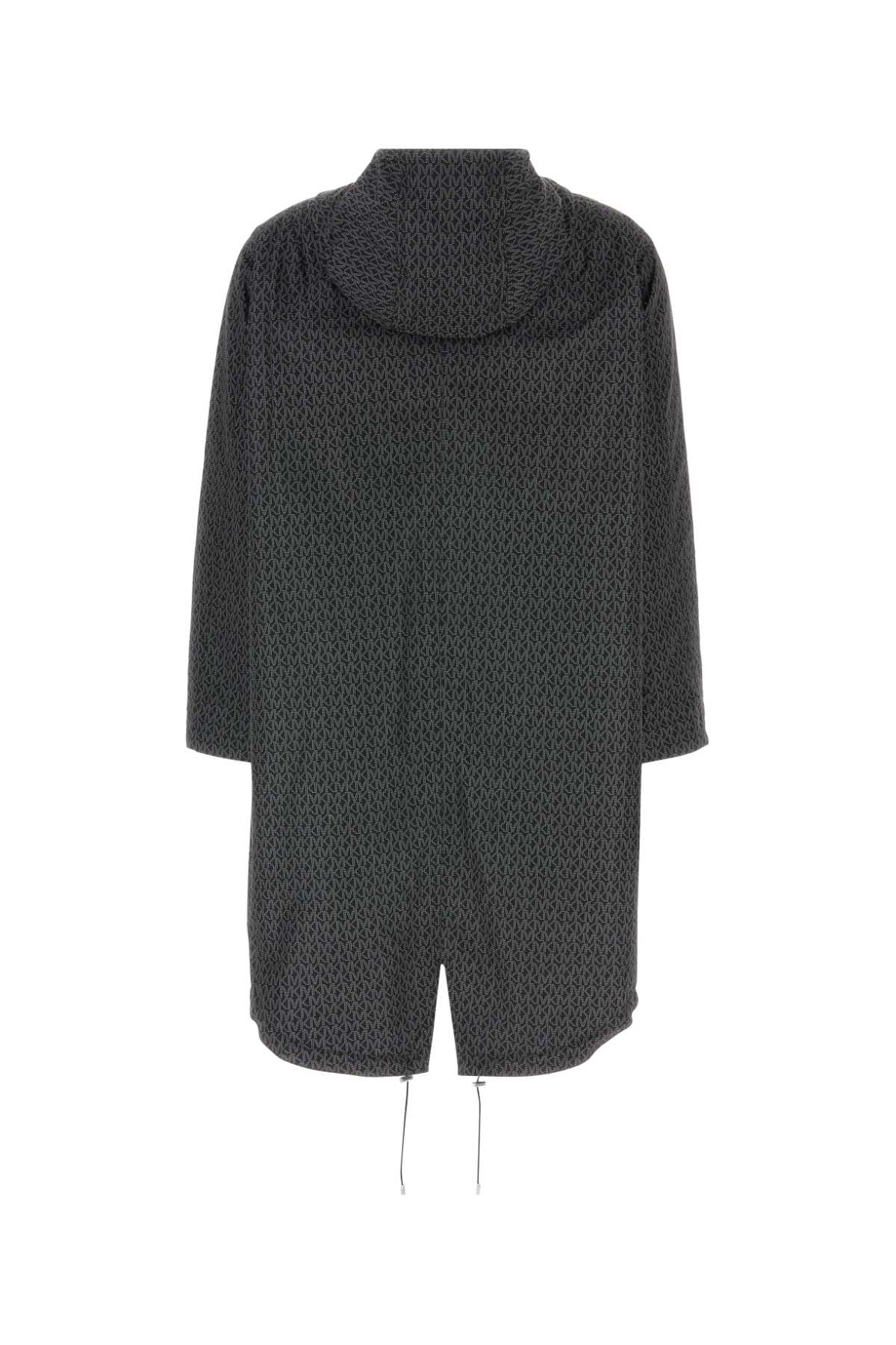 Printed Polyester Parka Nickel Recycled Polyes Ter Giubbini