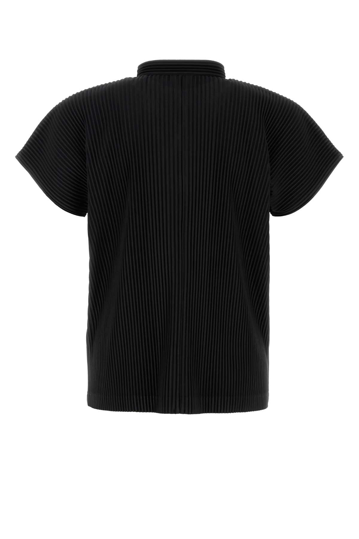 Black Polyester Shirt Exterior: Camicie