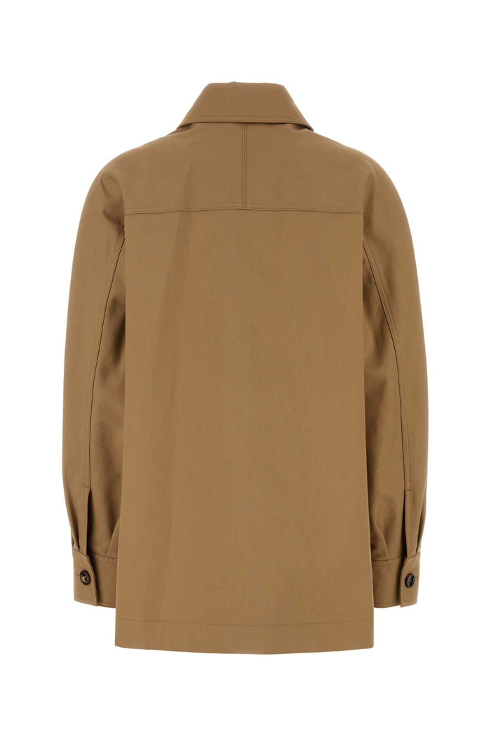 Camel Cotton Moneta Jacket Marrone Bronzo Exterior: Giubbini