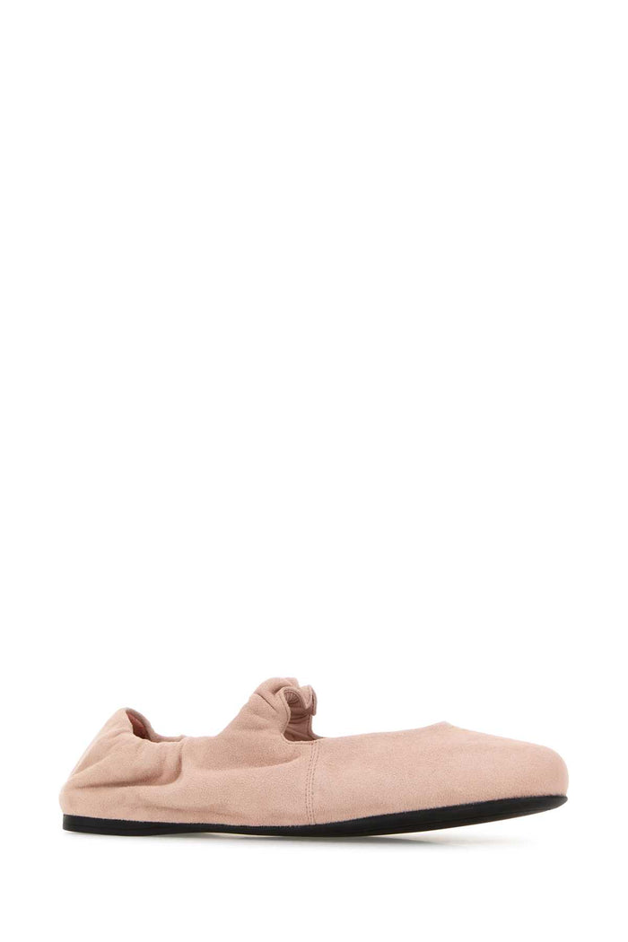 Pastel Pink Suede Ballerinas Pesco Ballerine